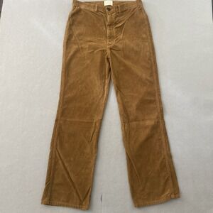 Doen Corduroy Pant Women's 29x28 Mustard Straight Leg Retro Craftsman Chore USA